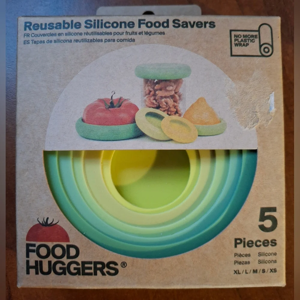 Food Huggers 5pc Reusable Silicone Savers - Sage Green